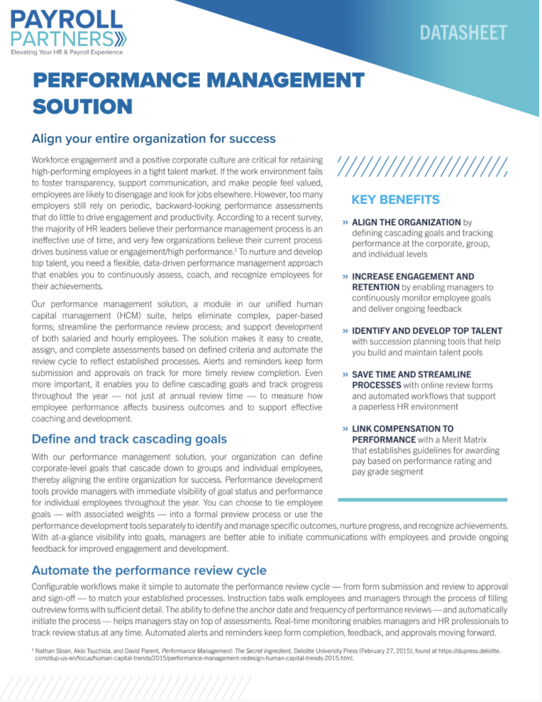 Performance Management Solutions
